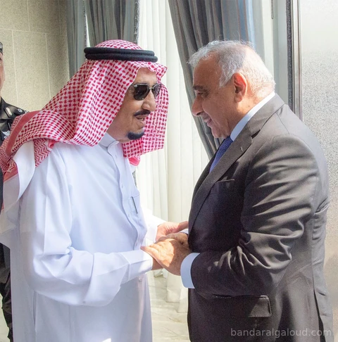 سيدي خادم الحرمين الشريفين يستقبل رئيس وزراء جمهورية العراق