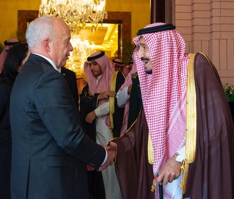 سيدي خادم الحرمين الشريفين يستقبل رئيس الاتحاد السويسري