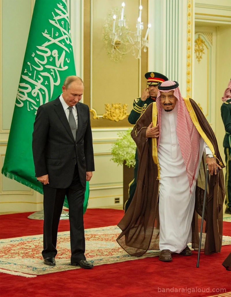 سيدي خادم الحرمين الشريفين وفخامة الرئيس الروسي في قصر اليمامة - صورة 2