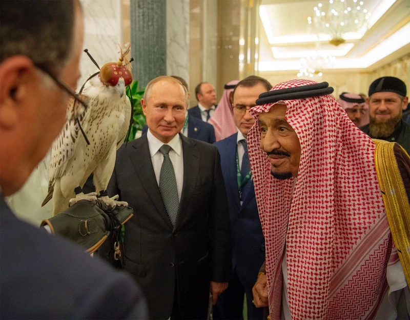 فخامة الرئيس الروسي فلاديمير بوتين يقدم هدية صقر لسيدي خادم الحرمين الشريفين - صورة 4