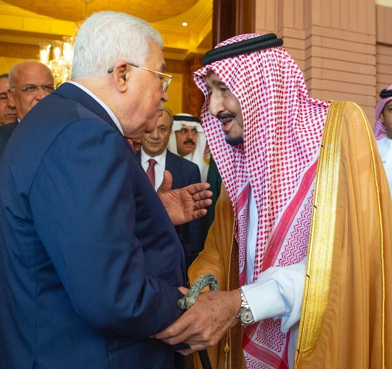 سيدي خادم الحرمين الشريفين يستقبل رئيس دولة فلسطين - صورة 2