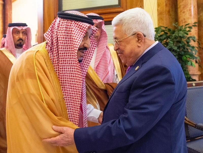 سيدي خادم الحرمين الشريفين يستقبل رئيس دولة فلسطين - صورة 3