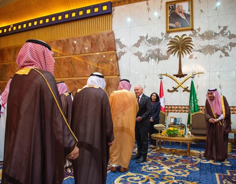 سيدي خادم الحرمين الشريفين يستقبل رئيس الاتحاد السويسري - صورة 14