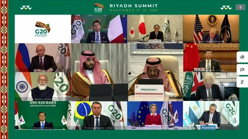 سيدي خادم الحرمين الشريفين يرأس القمة الافتراضية لقادة مجموعة العشرين G20 - صورة 6