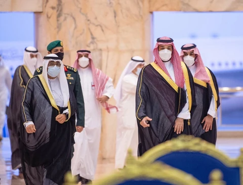 سمو سيدي ولي العهد يستقبل سمو ولي عهد الكويت الشيخ مشعل الصباح