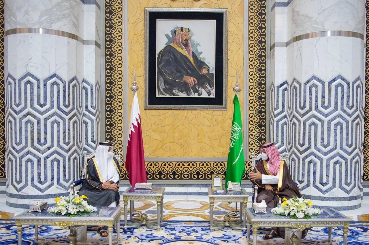 سمو سيدي ولي العهد يستقبل سمو أمير دولة قطر الشيخ تميم بن حمد - صورة 1