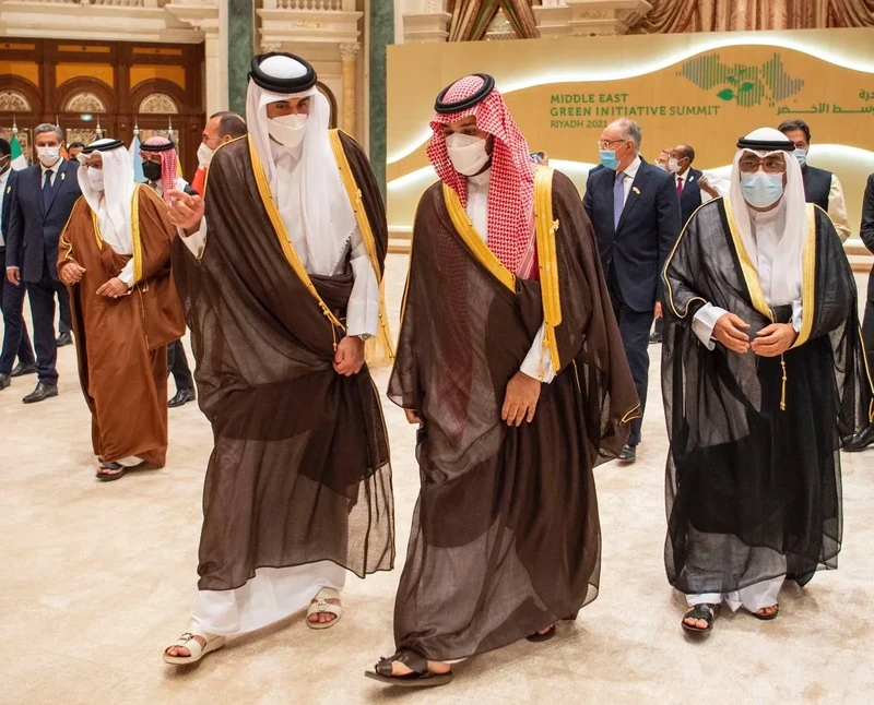 سمو سيدي ولي العهد يستقبل قادة العالم المشاركين في قمة مبادرة الشرق الأوسط الأخضر - صورة 11