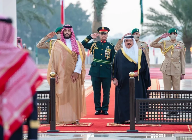 مراسم استقبال رسمية لسمو سيدي ولي العهد في قصر الصخير في العاصمة البحرينية المنامة بمناسبة زيارته الرسمية - صورة 16