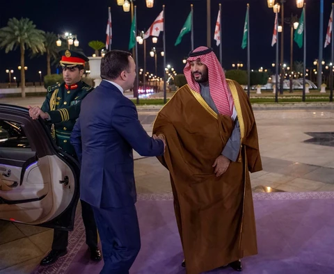 سمو سيدي ولي العهد يستقبل دولة رئيس وزراء جورجيا في الرياض