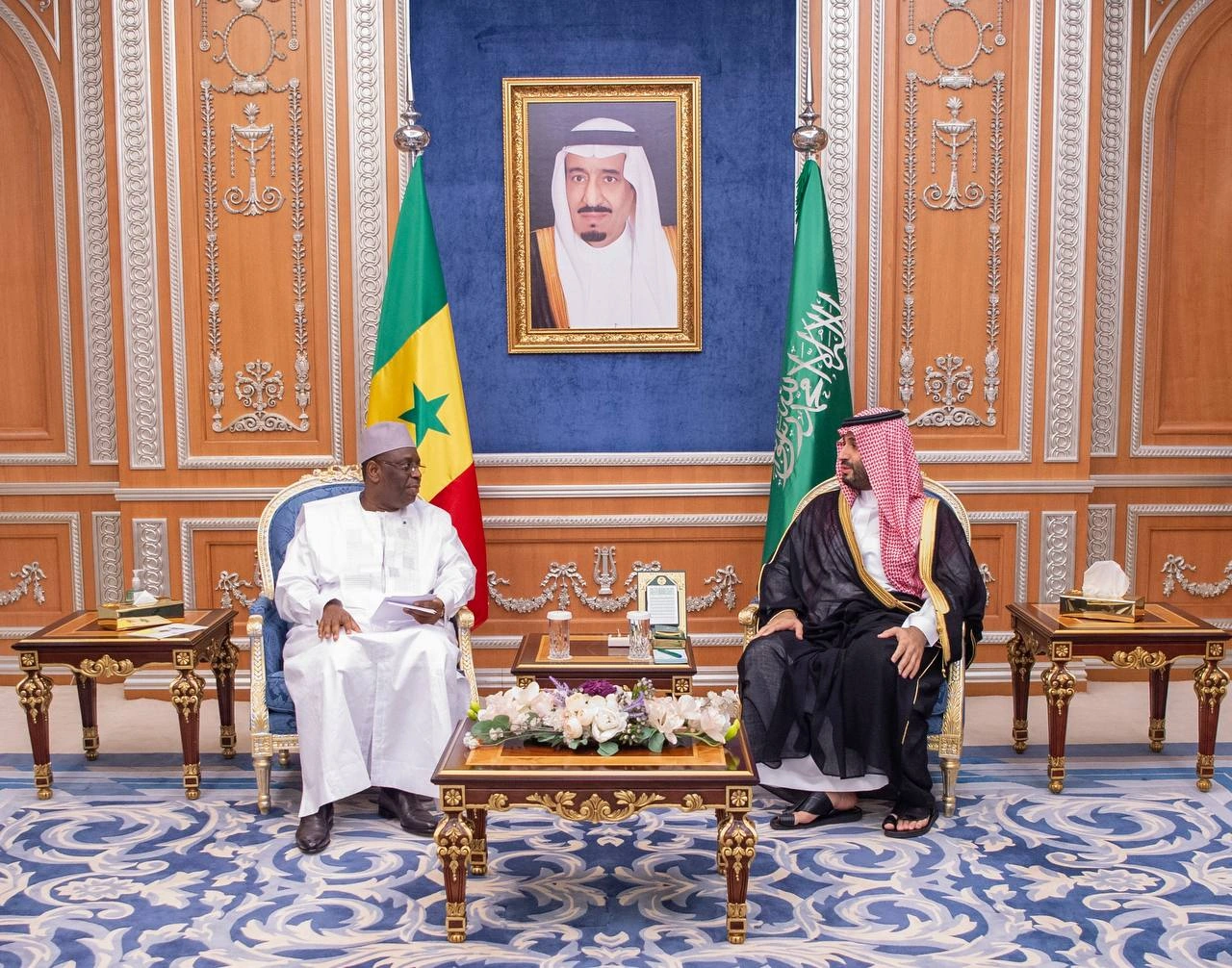 سمو سيدي ولي العهد يستقبل رئيس جمهورية السنغال ويستعرضان العلاقات الثنائية. - صورة 1