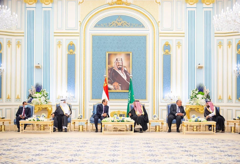 سيدي خادم الحرمين الشريفين يستقبل رئيس جمهورية مصر العربية ويقيم مأدبة غداء تكريماً لفخامته - صورة 12