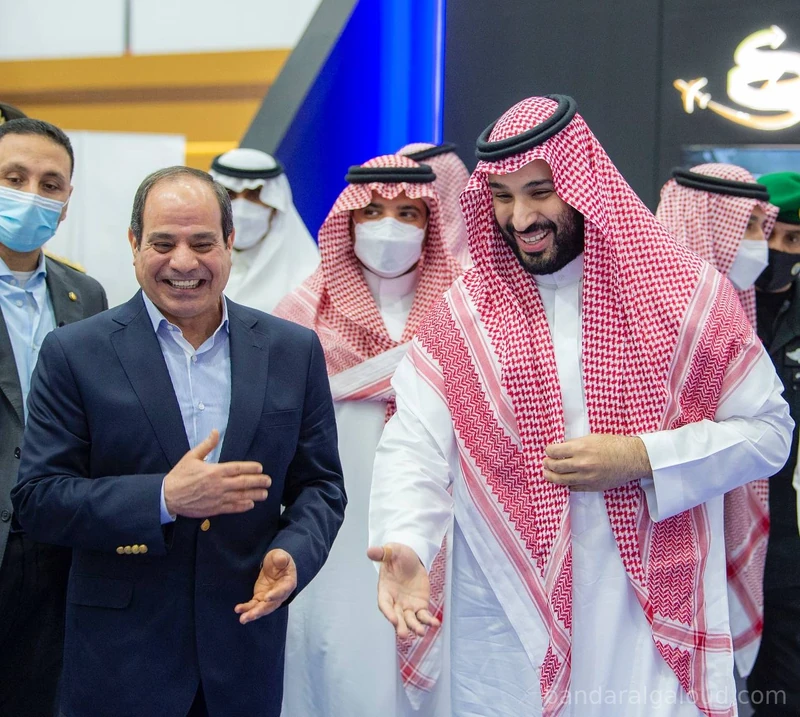 سمو سيدي ولي العهد يصطحب رئيس جمهورية مصر في جولة بمعرض الدفاع - صورة 9