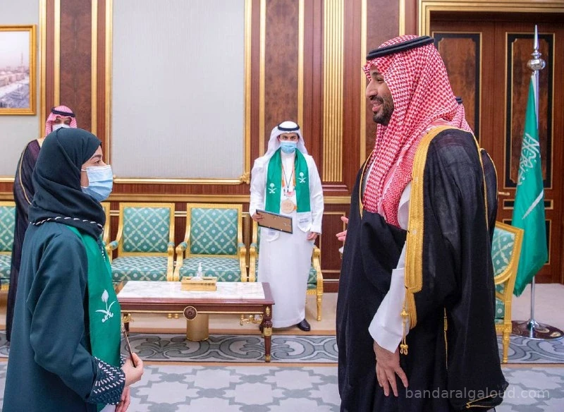 سمو سيدي ولي العهد يستقبل وفد موهبة والطلبة الفائزين في معرض آيسف 2022 - صورة 10
