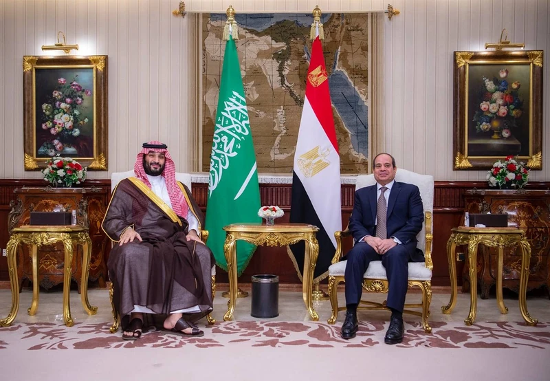 سمو سيدي ولي العهد يصل القاهرة وفخامة رئيس جمهورية مصر في استقباله - صورة 5