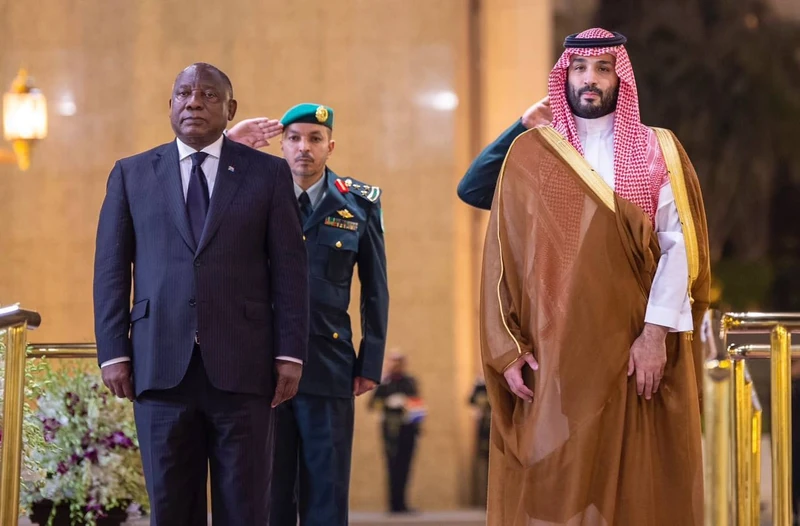 سمو سيدي ولي العهد يستقبل رئيس جنوب أفريقيا ويقيم مراسم استقبال رسمية - صورة 2