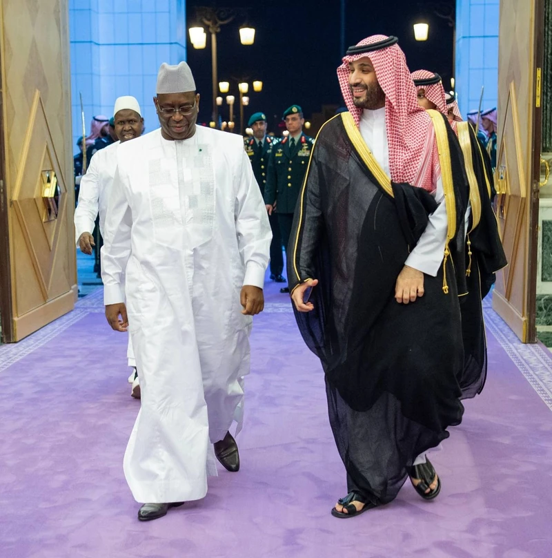 سمو سيدي ولي العهد يستقبل رئيس جمهورية السنغال ويستعرضان العلاقات الثنائية. - صورة 2
