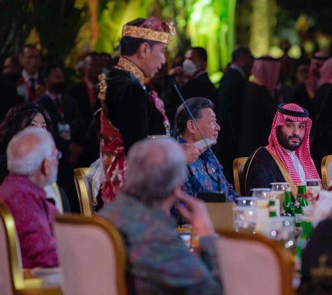سمو سيدي ولي العهد في حفل العشاء، الذي يقيمه الرئيس الإندونيسي لقادة مجموعة العشرين - صورة 5