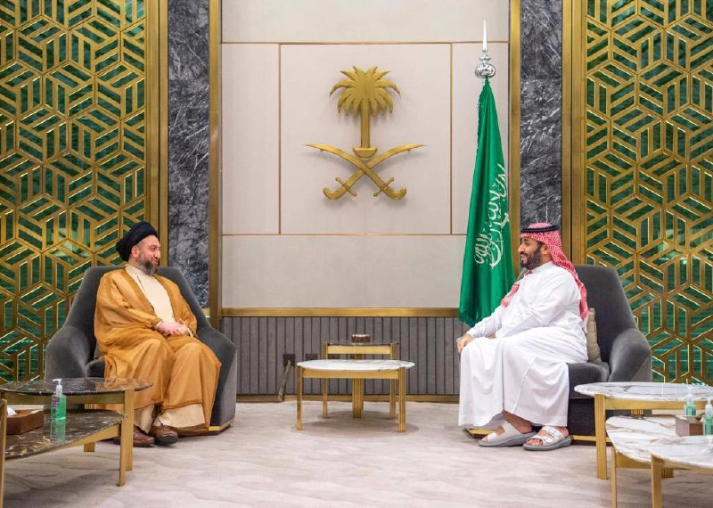 سمو سيدي ولي العهد يستقبل زعيم تيار الحكمة في جمهورية العراق - صورة 1