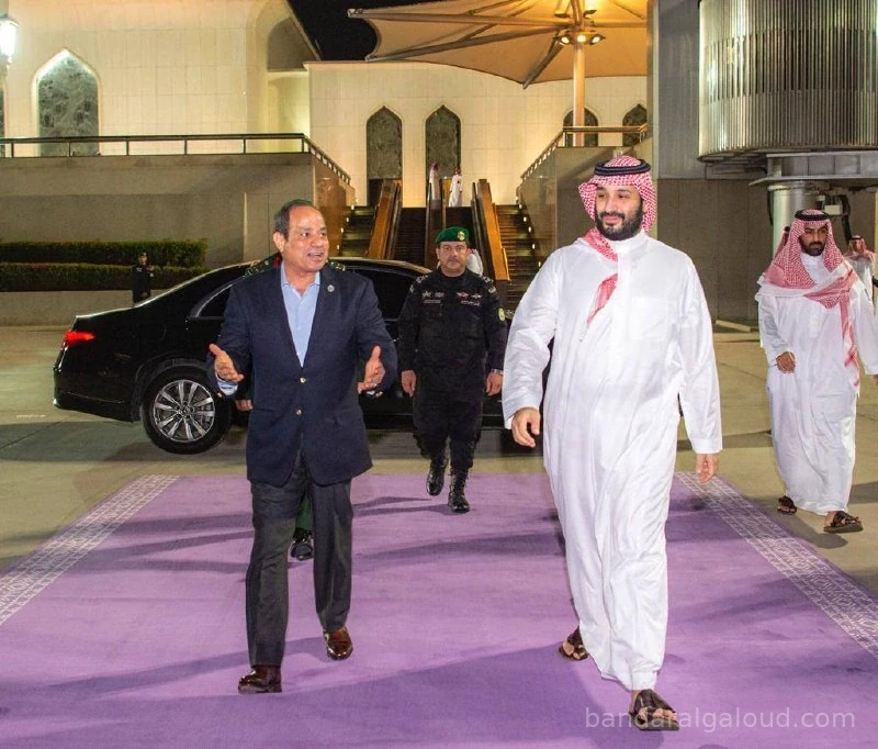 سمو سيدي ولي العهد في مقدمة مودعي فخامة رئيس جمهورية مصر لدى مغادرته - صورة 3