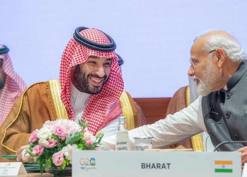 مشاركة سمو سيدي ولي العهد في اجتماع "الممر الاقتصادي" والشراكة من أجل البنية التحتية العالمية والاستثمار بنيودلهي. - صورة 7
