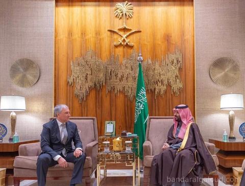 سمو سيدي ولي العهد يستقبل رئيس مجلس الدوما الروسي