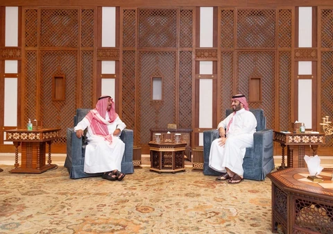 سمو سيدي ولي العهد يستقبل سمو رئيس مجلس الوزراء بدولة الكويت