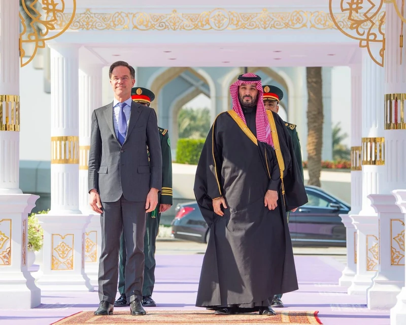 سمو سيدي ولي العهد يستقبل دولة رئيس وزراء مملكة هولندا, وقد أجريت مراسم استقبال لفخامته - صورة 6