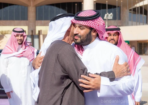سمو سيدي ولي العهد في مقدمة مودعي سمو رئيس دولة الإمارات العربية المتحدة