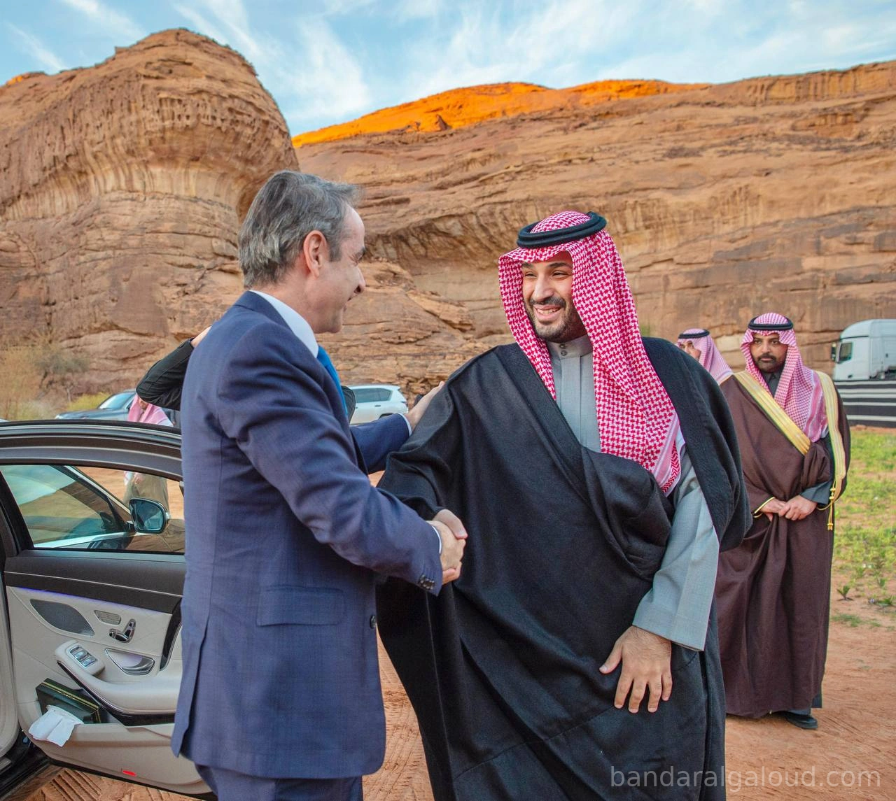 سمو سيدي ولي العهد يستقبل رئيس وزراء اليونان في العلا - صورة 1