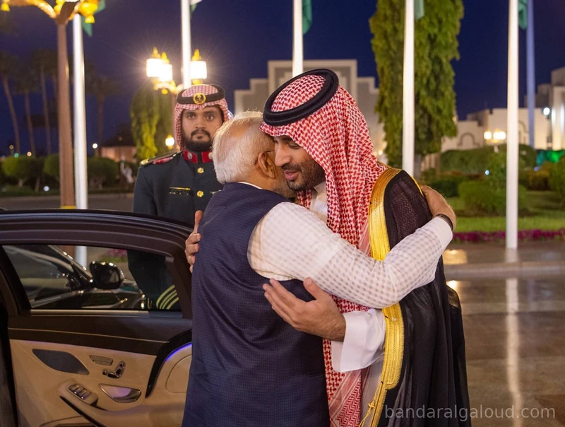 سمو سيدي ولي العهد يستقبل بقصر السلام بجدة دولة رئيس وزراء جمهورية الهند وقد أجريت له مراسم استقبال رسمية - صورة 2
