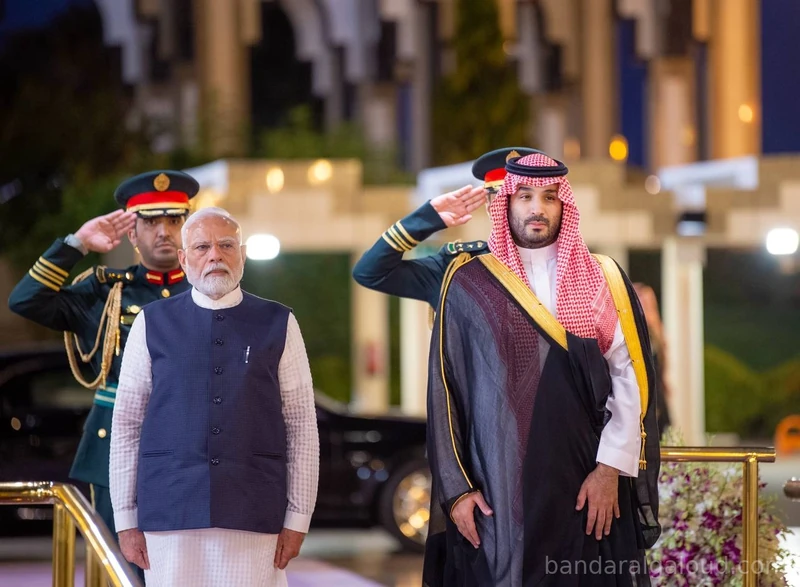 سمو سيدي ولي العهد يستقبل بقصر السلام بجدة دولة رئيس وزراء جمهورية الهند وقد أجريت له مراسم استقبال رسمية - صورة 6
