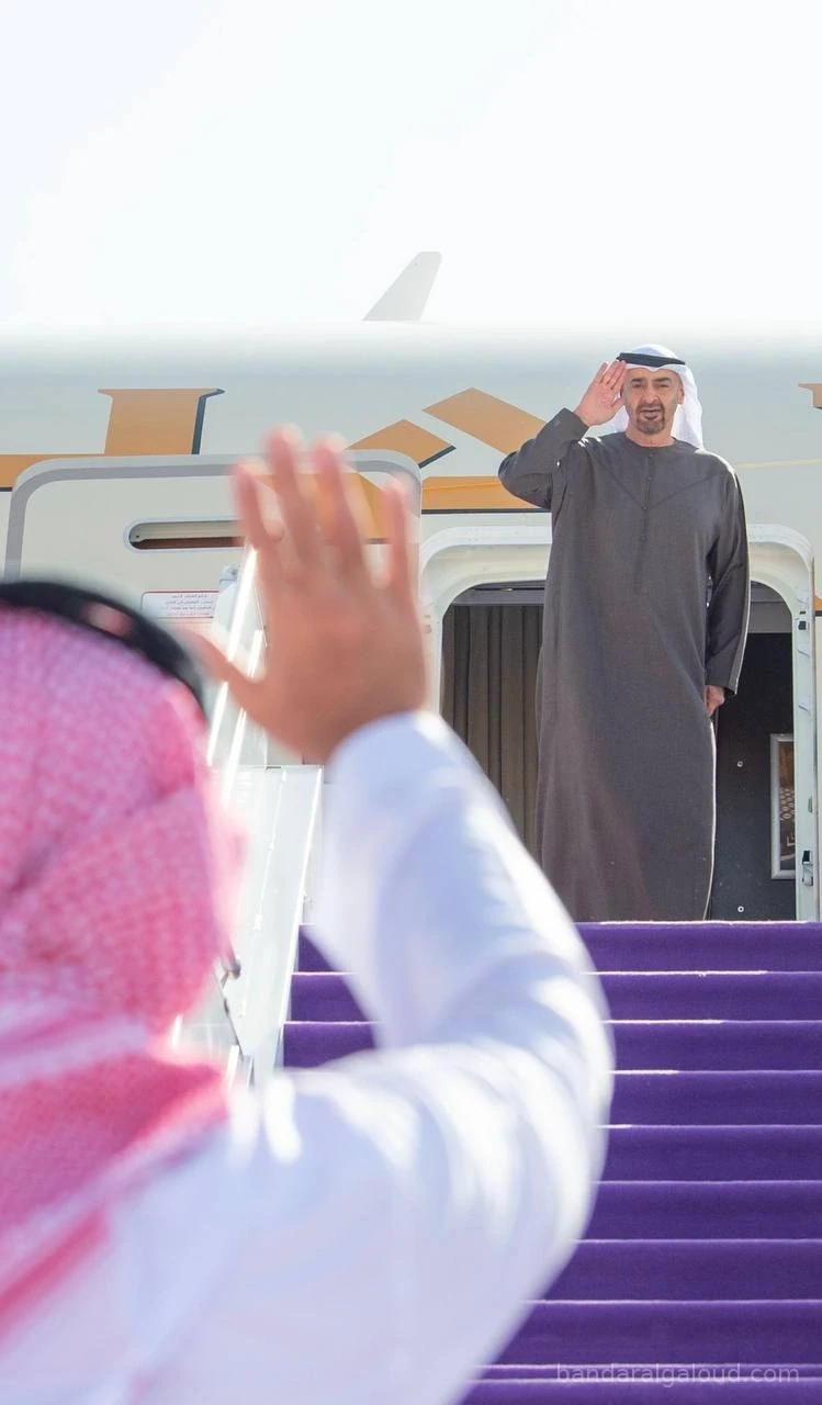 سمو سيدي ولي العهد في مقدمة مودعي سمو رئيس دولة الإمارات العربية المتحدة - صورة 3