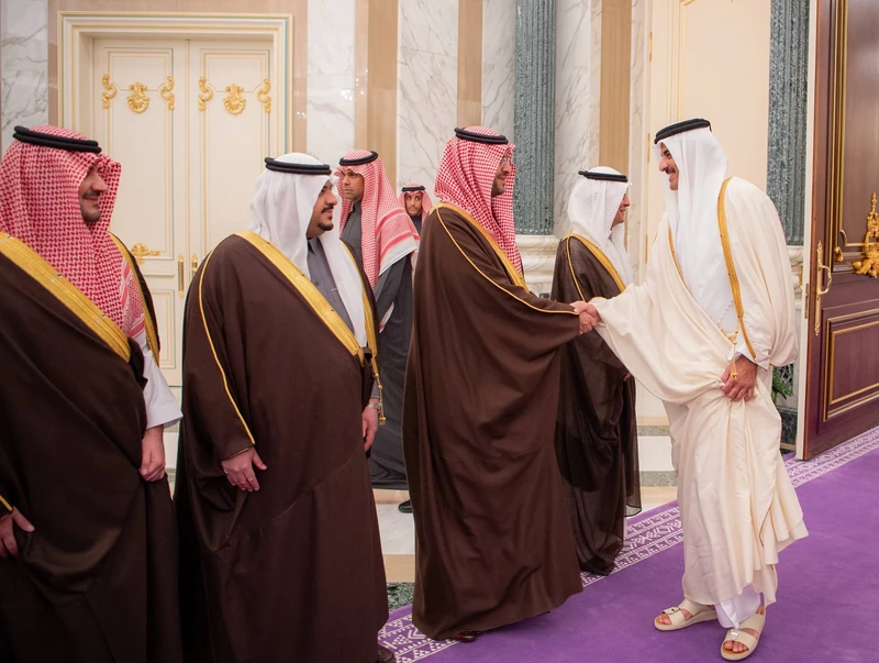 سمو سيدي ولي العهد وأمير دولة قطر يعقدان جلسة مباحثات في قصر اليمامة بالرياض - صورة 5