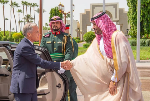 سمو سيدي ولي العهد يستقبل في قصر السلام بجدة دولة رئيس وزراء كندا