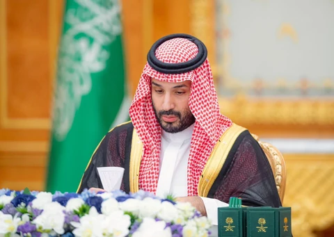 سمو سيدي ولي العهد يرأس جلسة مجلس الوزراء في الرياض.