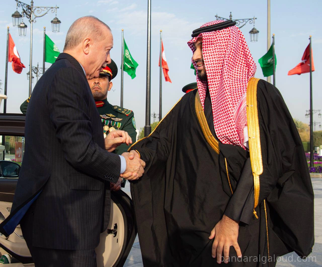 سمو سيدي ولي العهد يستقبل رئيس جمهورية تركيا في قصر اليمامة بالرياض. - صورة 1