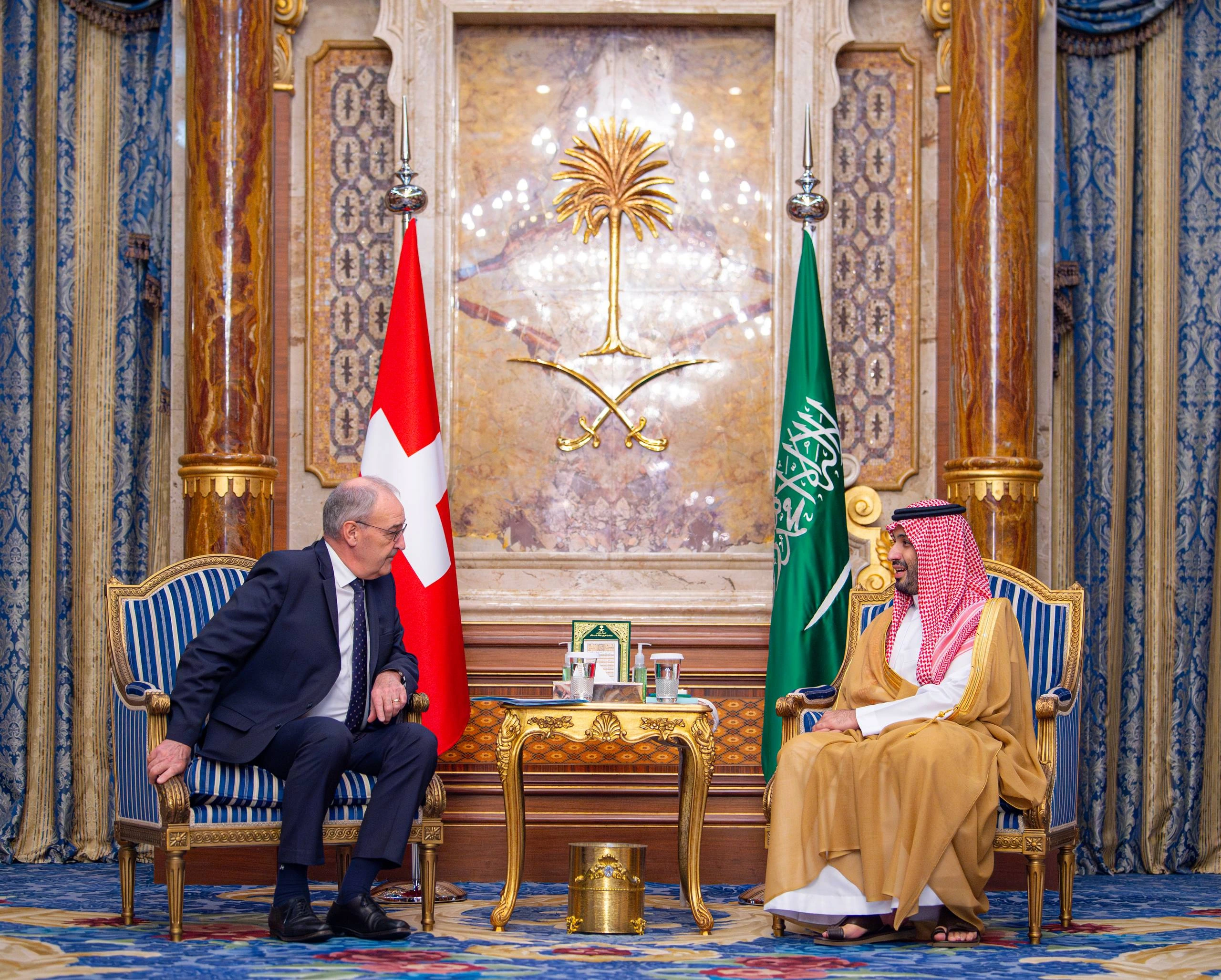 سمو سيدي ولي العهد يلتقي رئيس الاتحاد السويسري - صورة 1