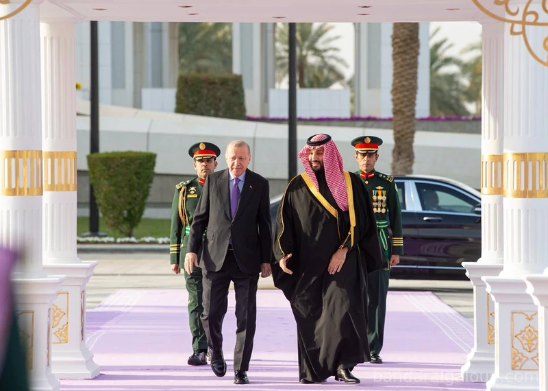 سمو سيدي ولي العهد يستقبل رئيس جمهورية تركيا في قصر اليمامة بالرياض. - صورة 20